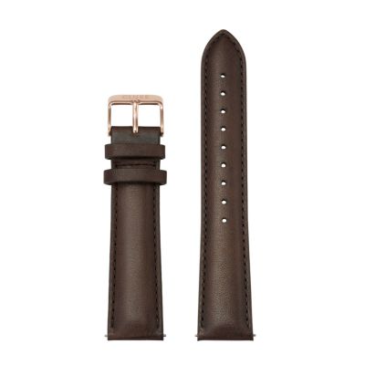 20mm / Men'sサイズ レザーベルト ダークブラウン / ローズゴールド