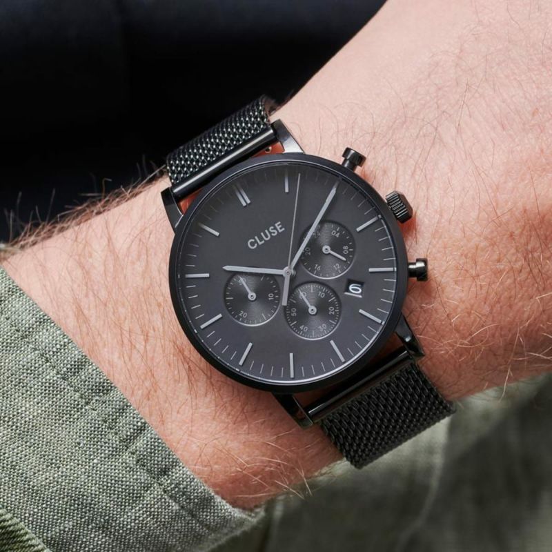 20mm / Men'sサイズ ステンレスメッシュベルト ブラック